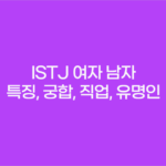 ISTJ 여자 남자 특징, 궁합, 직업, 유명인 등 총정리