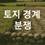 토지경계 담장 설치와 관리